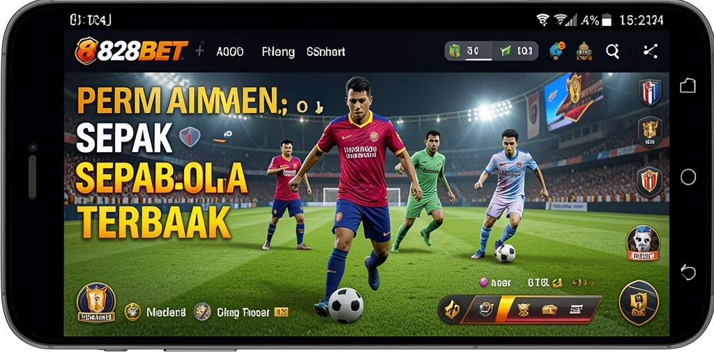 Tampilan gameplay 828BET yang mengasyikkan dalam pertandingan sepak bola.
