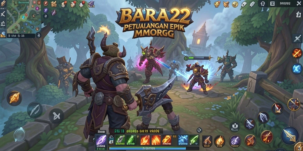 Gambaran gameplay seru di BARA22 dengan pertarungan epik.