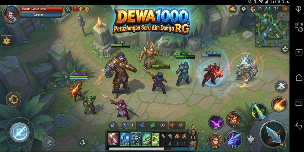 Tampilan gameplay RPG yang mendebarkan di DEWA1000.