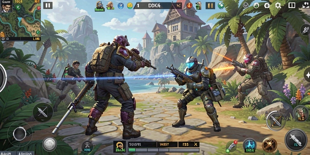 Tampilan gameplay seru dan strategi dalam DKK.