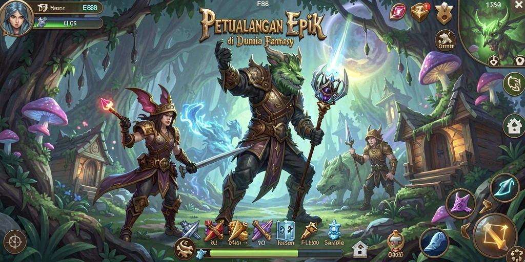 Screenshot menunjukkan pemain menjelajahi dunia misterius E88.