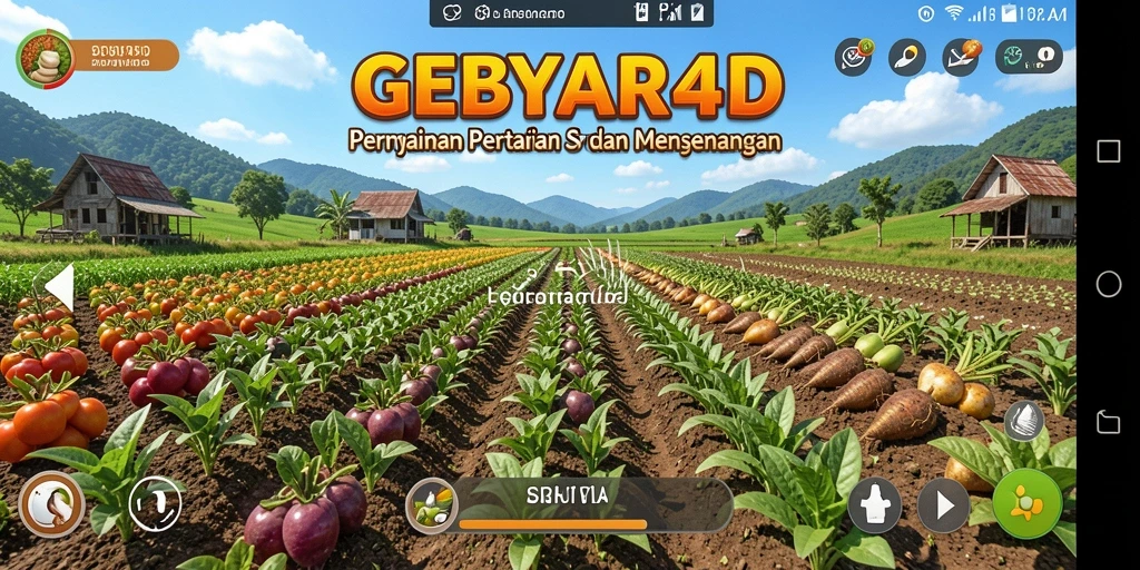 Tampilan menawan dari gameplay pertanian dalam GEBYAR4D.