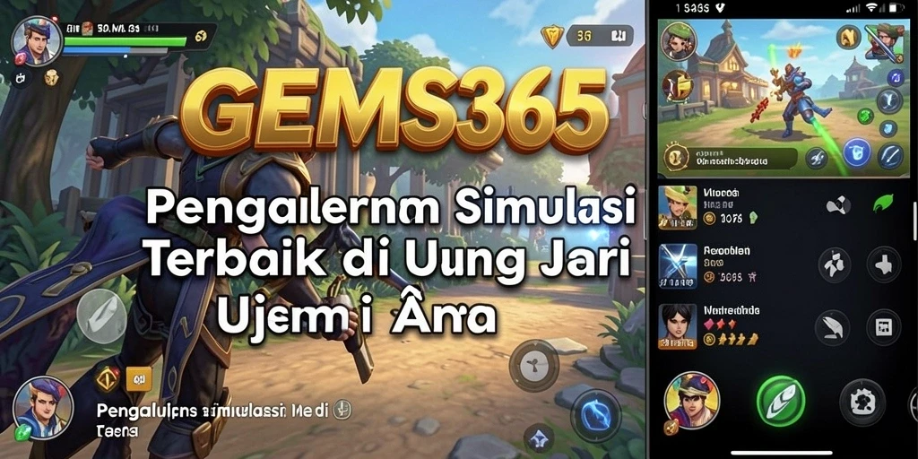 Tampilan menarik dalam gameplay simulasi GEMS365 yang mendalam.