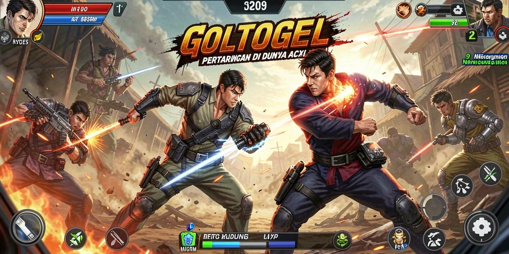Gameplay mendebarkan dalam aksi GOLTOGEL.