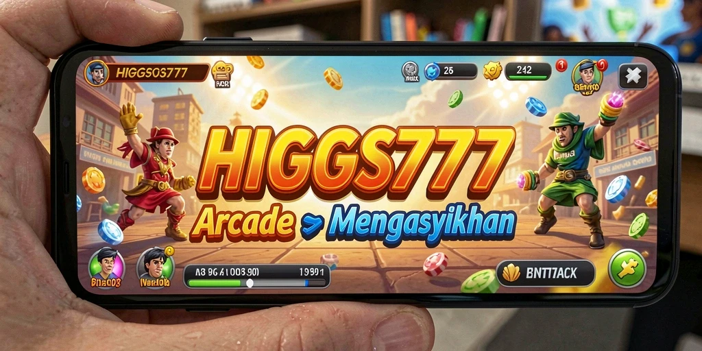 Tampilan gameplay HIGGS777 yang seru dan berwarna-warni.