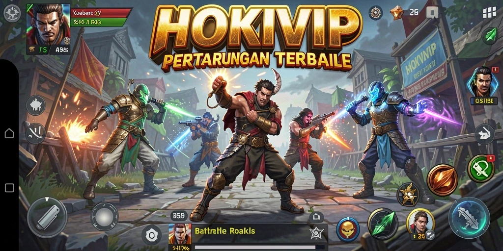 Tampilan gameplay menarik dari HOKIVIP dalam pertempuran Battle Royale.