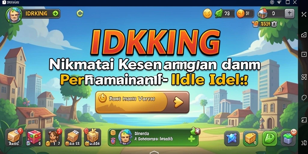 Tangkapan layar utama IDRKING menampilkan aktivitas permainan Idle yang menarik.