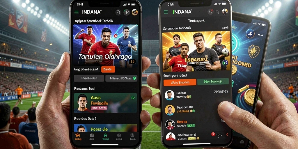 Screenshot gameplay INDAAA yang menampilkan taruhan olahraga langsung.