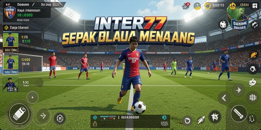 Tampilan menyenangkan dari gameplay sepak bola di INTER77.