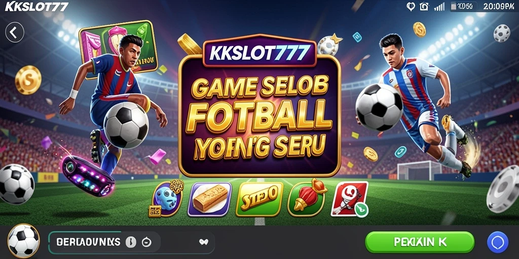 Tampilan gameplay KKSLOT777 yang menarik dengan tema sepak bola.