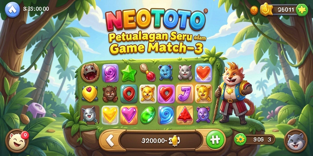 Tampilan gameplay NEOTOTO yang menarik dalam genre Match-3.