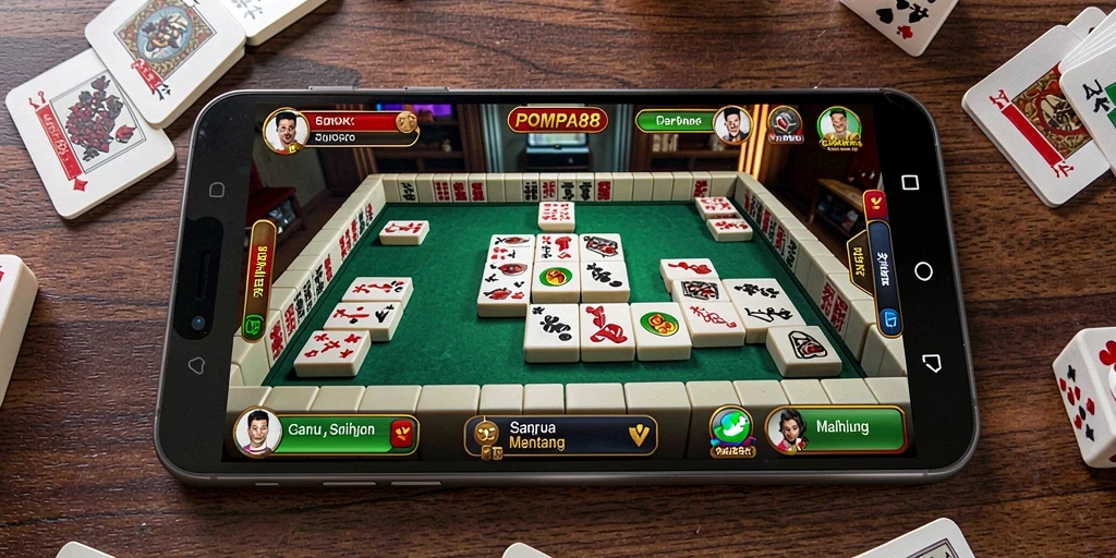 Gameplay Mahjong yang menarik dengan grafis berwarna-warni.