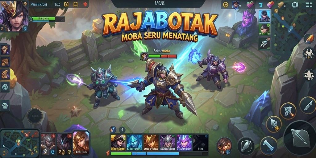 Screenshot gameplay RAJABOTAK dengan aksi seru di war tim.