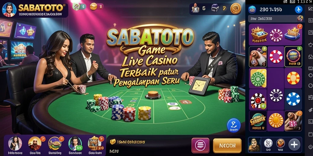 Tampilan gameplay Live Casino yang menarik di SABATOTO.