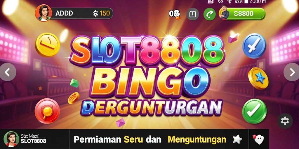 Tampilan screenshot utama SLOT8808 dengan nuansa permainan Bingo yang menyenangkan.