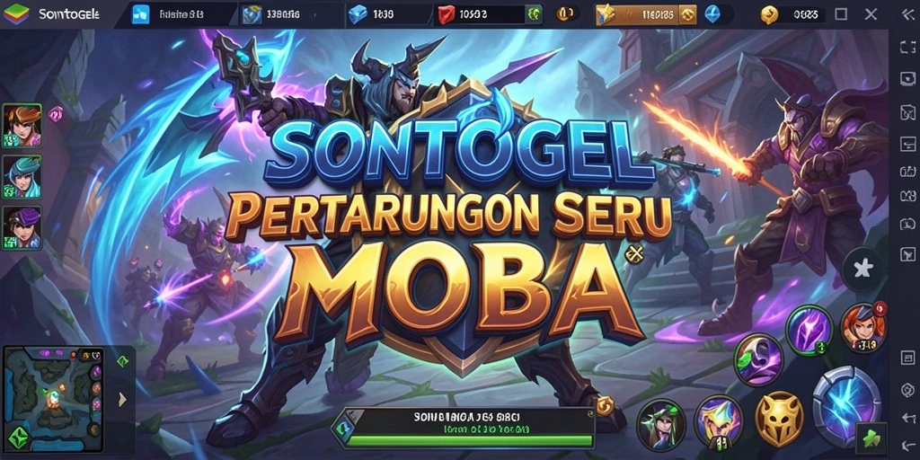 Tampilkan aksi seru dalam gameplay MOBA SONTOGEL.