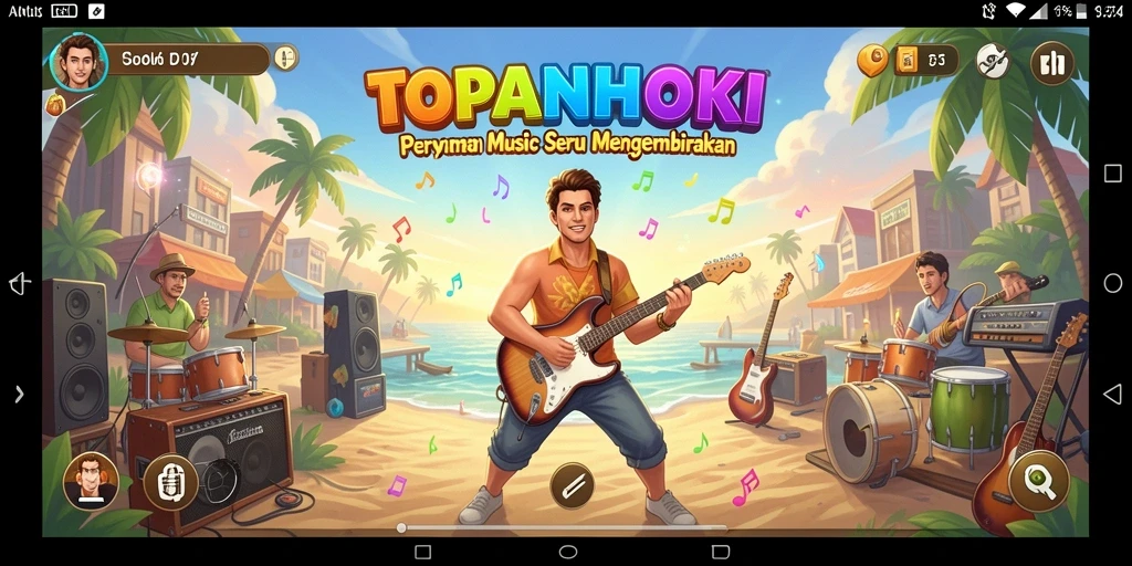 Tampilan gameplay <strong>TOPANHOKI</strong> yang mendebarkan dengan alunan musik yang dinamis.