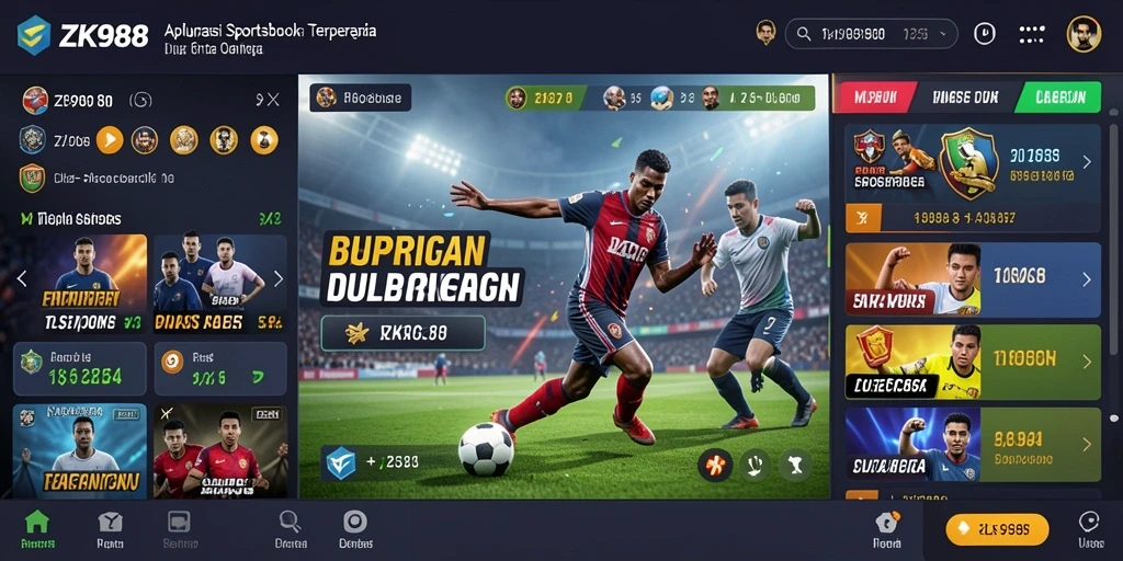 Tampilan gameplay Sportsbook terintegrasi yang menarik di ZK988.